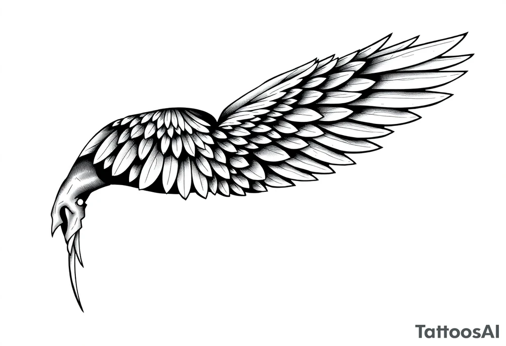 Full Shoulder to elbow wing tattoo idea