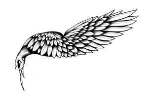 Full Shoulder to elbow wing tattoo idea