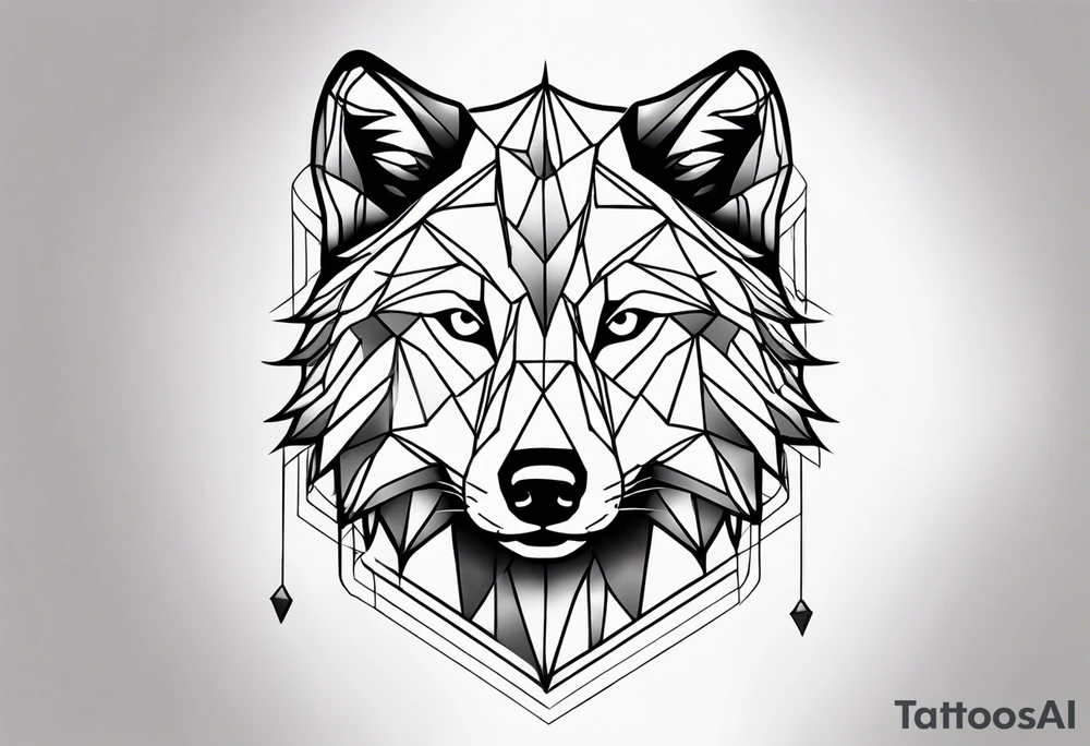 baby wolf tattoo idea