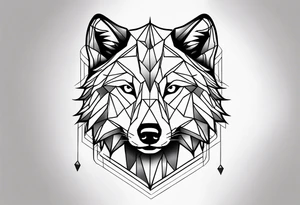 baby wolf tattoo idea