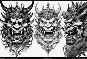 Oni demon tattoo idea