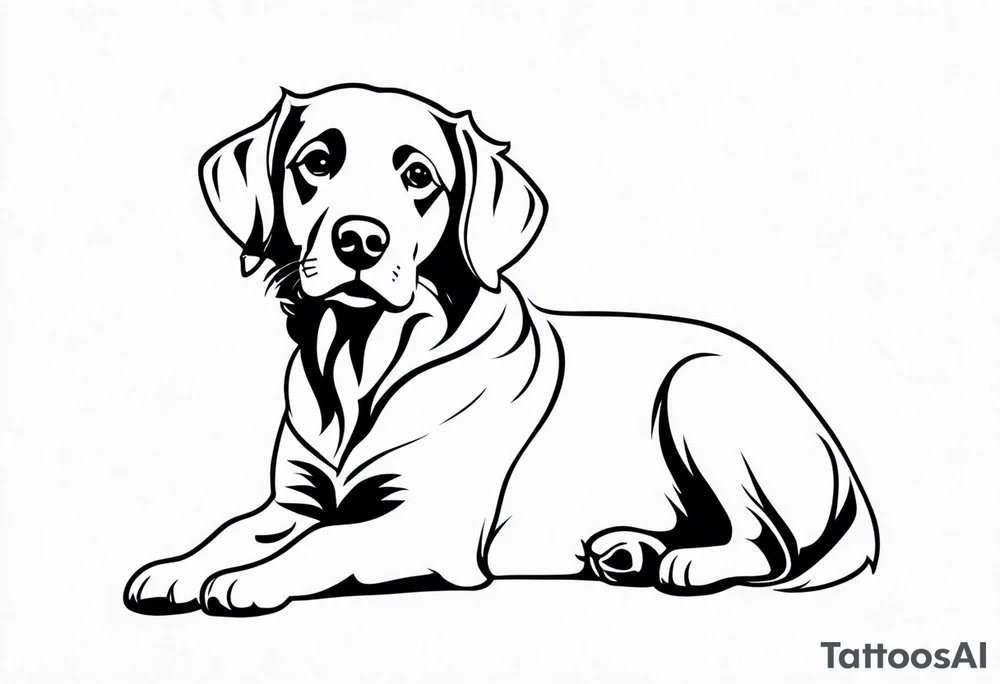 cachorro que tem um coração no bumbum antes do rabo felpudo tattoo idea