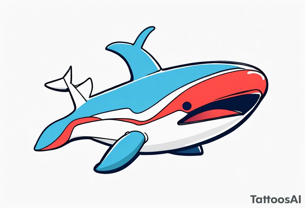 cute gundam whale tattoo idea