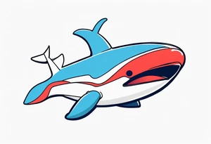 cute gundam whale tattoo idea