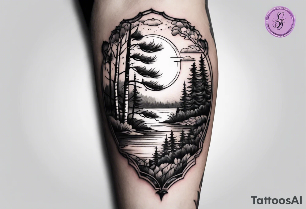 birch tree tattoo idea