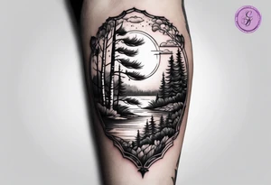 birch tree tattoo idea