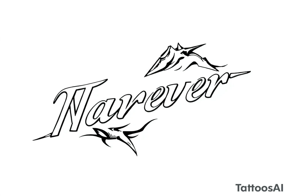 Name cover up behind the ear tattoo idea