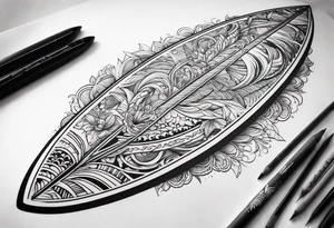 Surfboard real tattoo idea