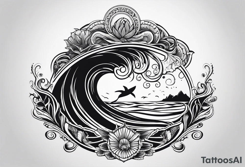 ocean tattoo idea