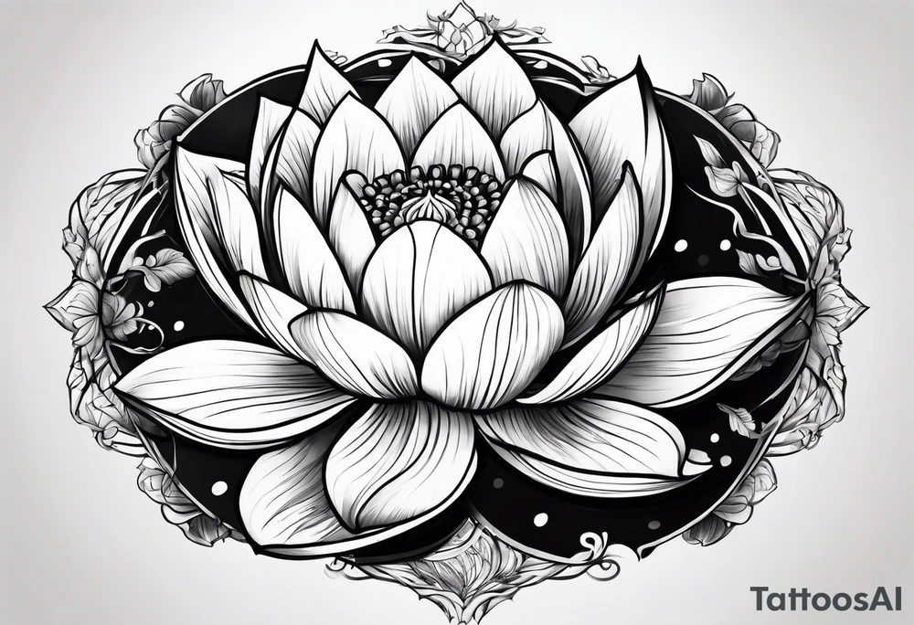 Floating lotus tattoo idea