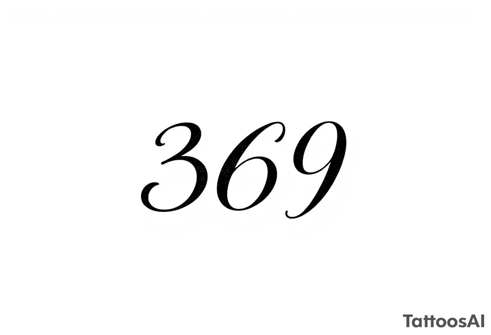 369 tattoo idea