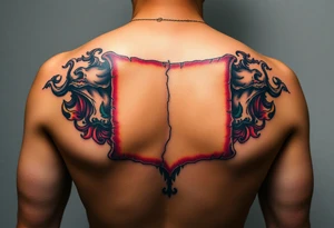 Scroll of aged parchment paper tattoo idea