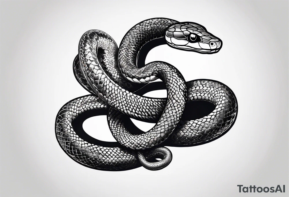 Auroboros the snake eating itself in an infinity shape instead of a circle tattoo idea