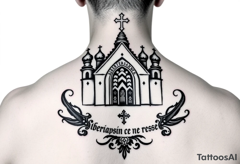 Tatouage vierge de kazan église russe orthodoxe
Avec inscription en russe tattoo idea