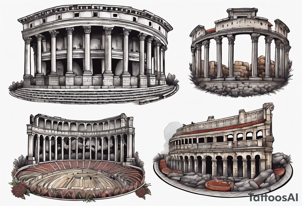 roman amphitheater tattoo idea