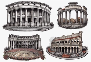 roman amphitheater tattoo idea