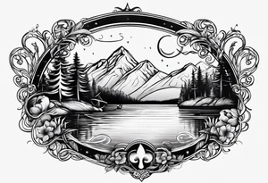 Lake life infinity sign tattoo idea
