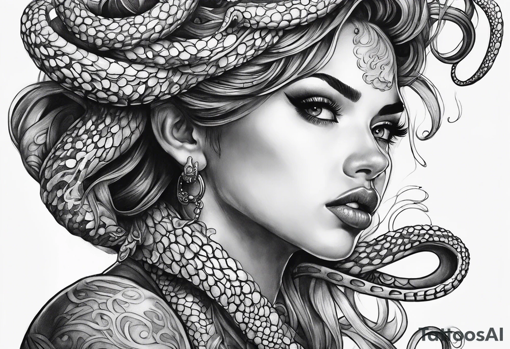 choking tentacle tattoo idea