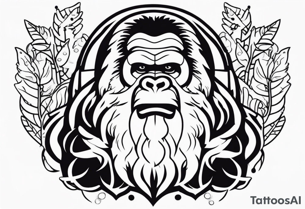 bigfoot in therapy tattoo idea