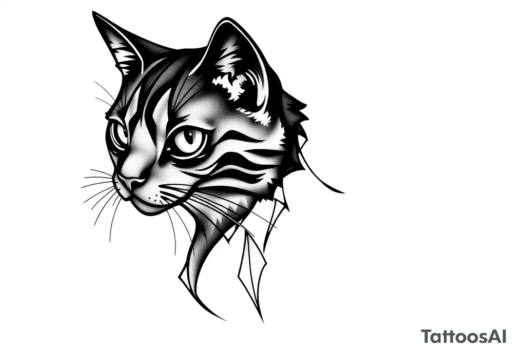 Black Cat tattoo idea