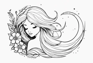 cute meramaid tattoo idea
