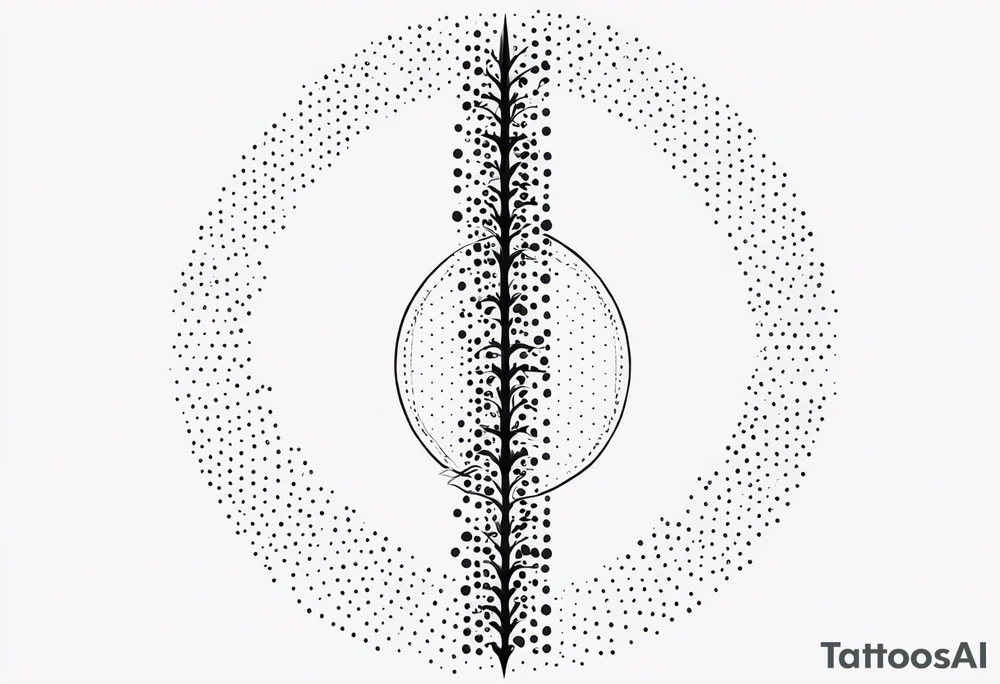 Spine tattoo, sexy, dots tattoo idea