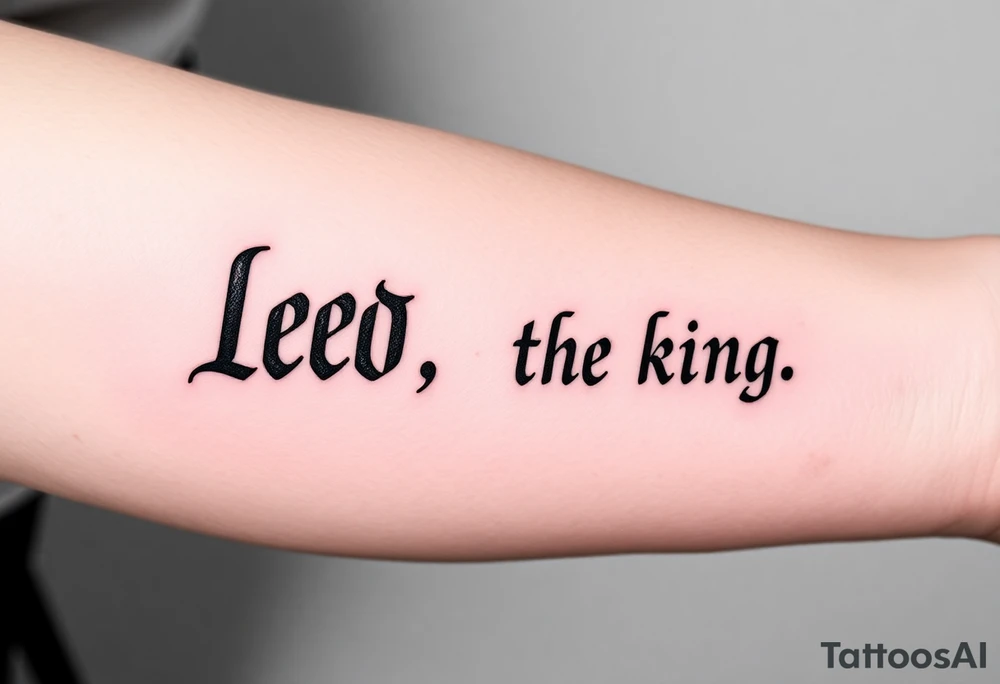 Fancy style "leo" fir lion the king birth
 sign tattoo idea