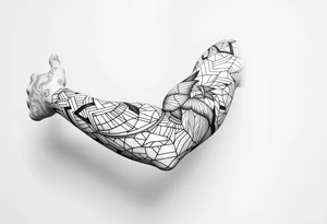 bold line ornamentaali tattoo idea