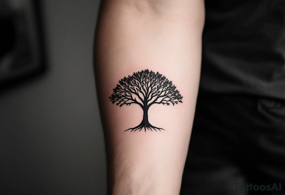 tree of life tattoo that spans across forearm tattoo idea