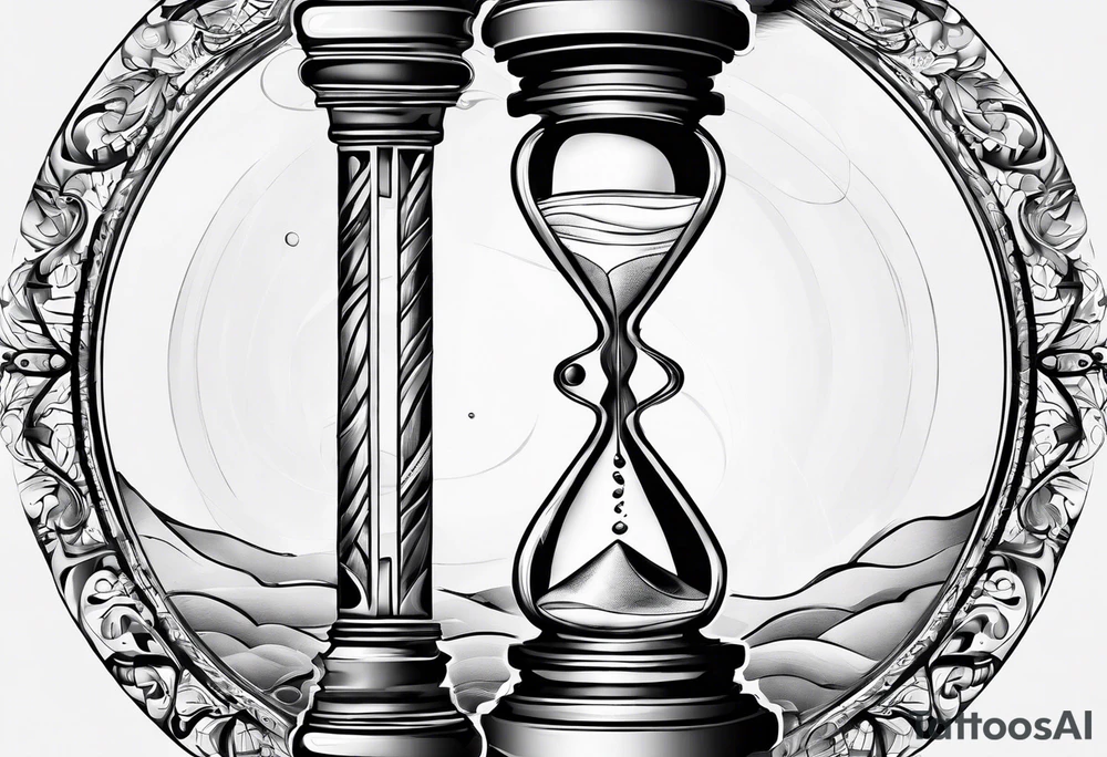 hourglass as an infinity symbol tattoo idea