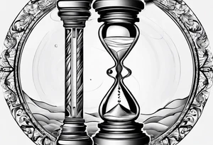 hourglass as an infinity symbol tattoo idea