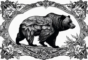 bear and raven tattoo idea
