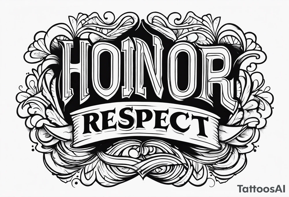 Honor love respect tattoo idea