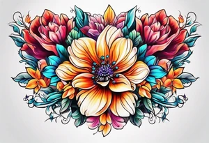 Floral Space Spine Tattoo tattoo idea