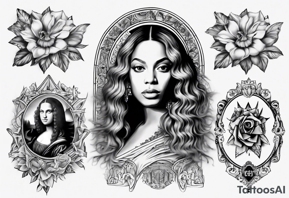 Beyoncé 
As Mona Lisa tattoo idea