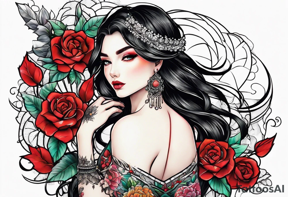 Wide tattoo underboob tattoo idea