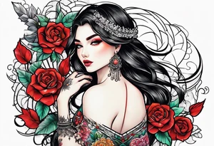 Wide tattoo underboob tattoo idea