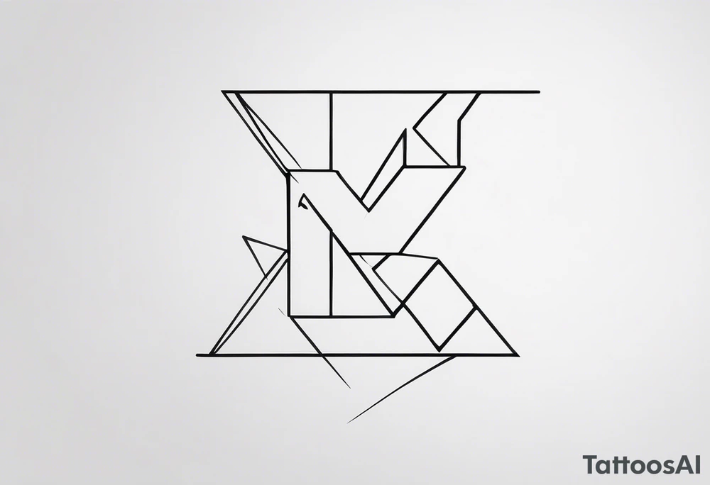 I want a minimal tattoo with combination of the letters Y and D tattoo idea