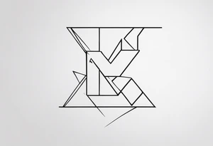 I want a minimal tattoo with combination of the letters Y and D tattoo idea