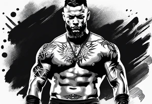 Coup de grâce finn balor wrestler tattoo idea