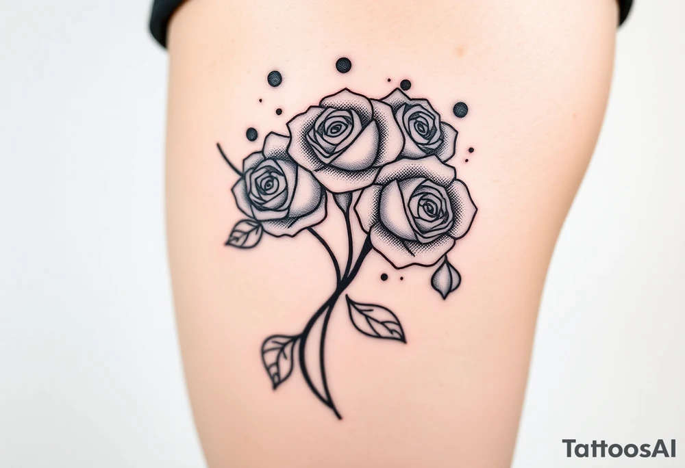 mermaid wonderland 
roses tattoo idea