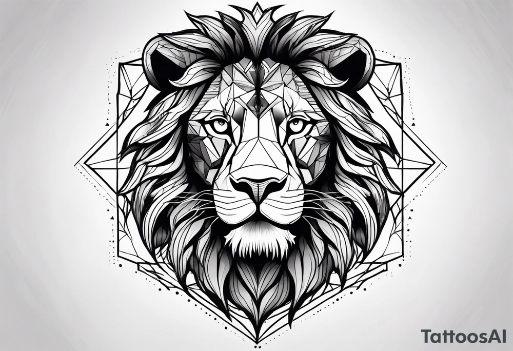 Powerful majestic lion tattoo idea