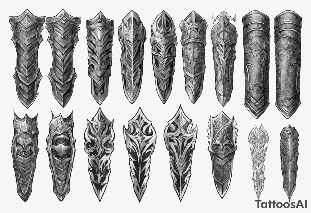 Arm sleeve armor tattoo idea