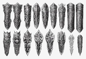 Arm sleeve armor tattoo idea