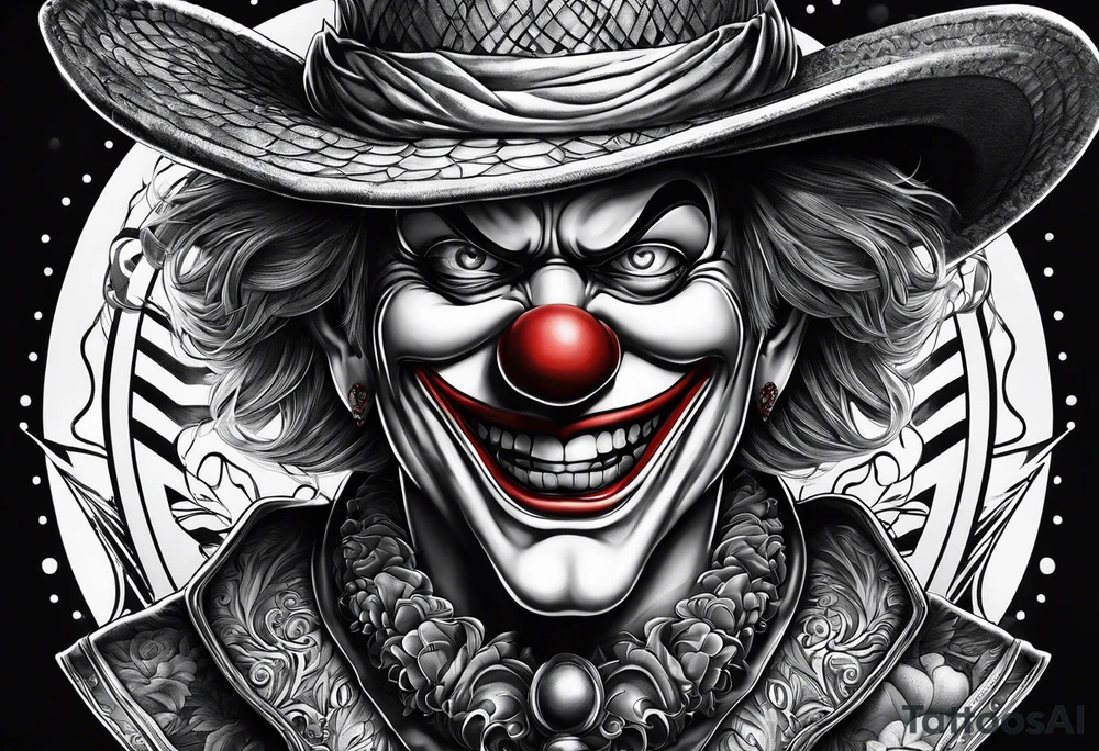 buggie the clown from one piece tattoo idea