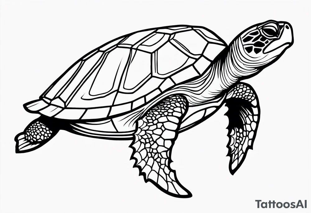 marine turtle tattoo idea