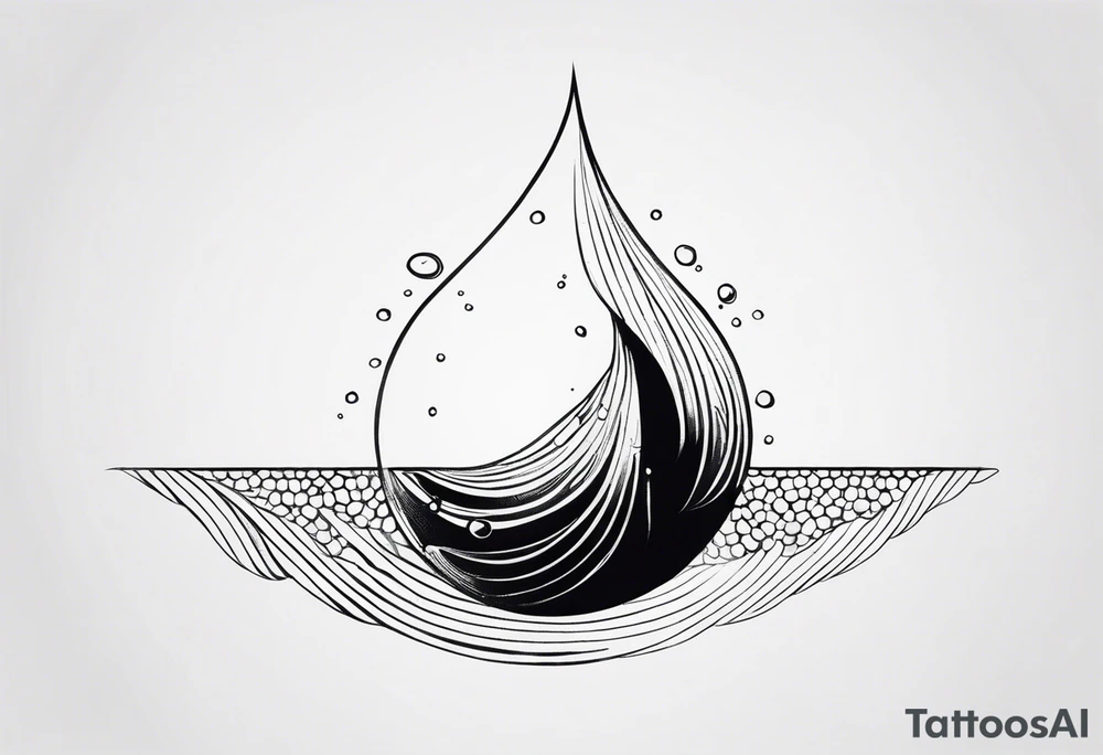 water drop falling into ocean tattoo idea