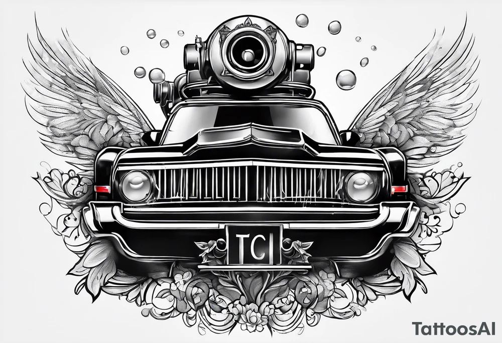 Sprinkler with water tattoo idea