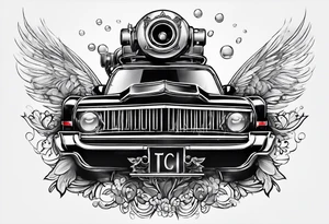 Sprinkler with water tattoo idea