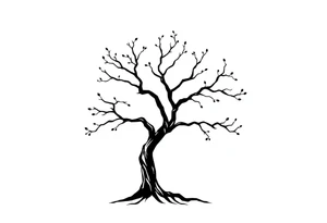 easy windy tree tattoo idea